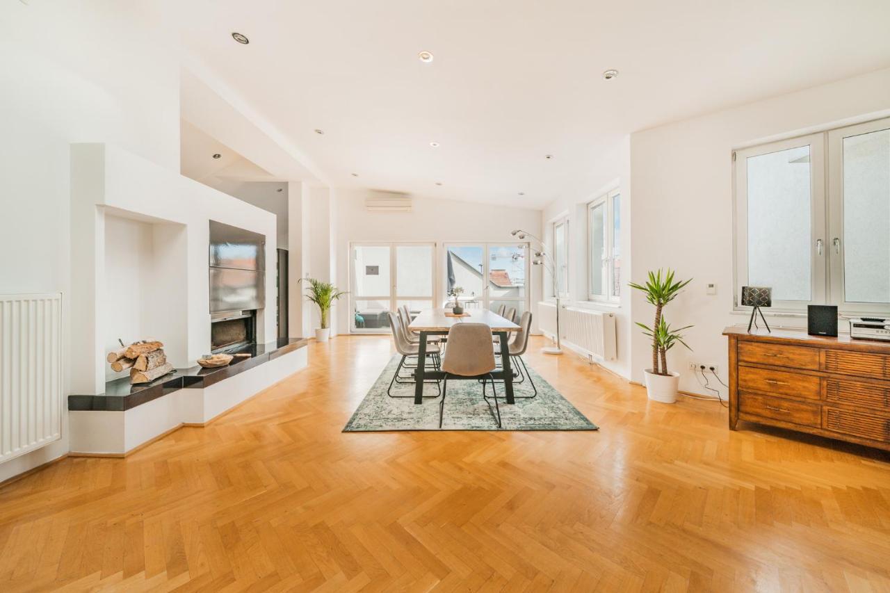 Penthouse Apartment - Sauna - Terrasse - Kamin - Ac Wien Exterior foto